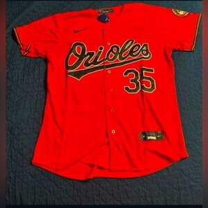 Nike Orange Orioles Jersey with Black and White Accents